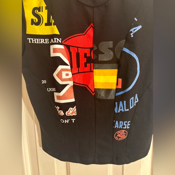 Diesel deconstructed print crew neck T-Shirt. Limited! EXCELLENT CONDITION - Picture 5 of 8